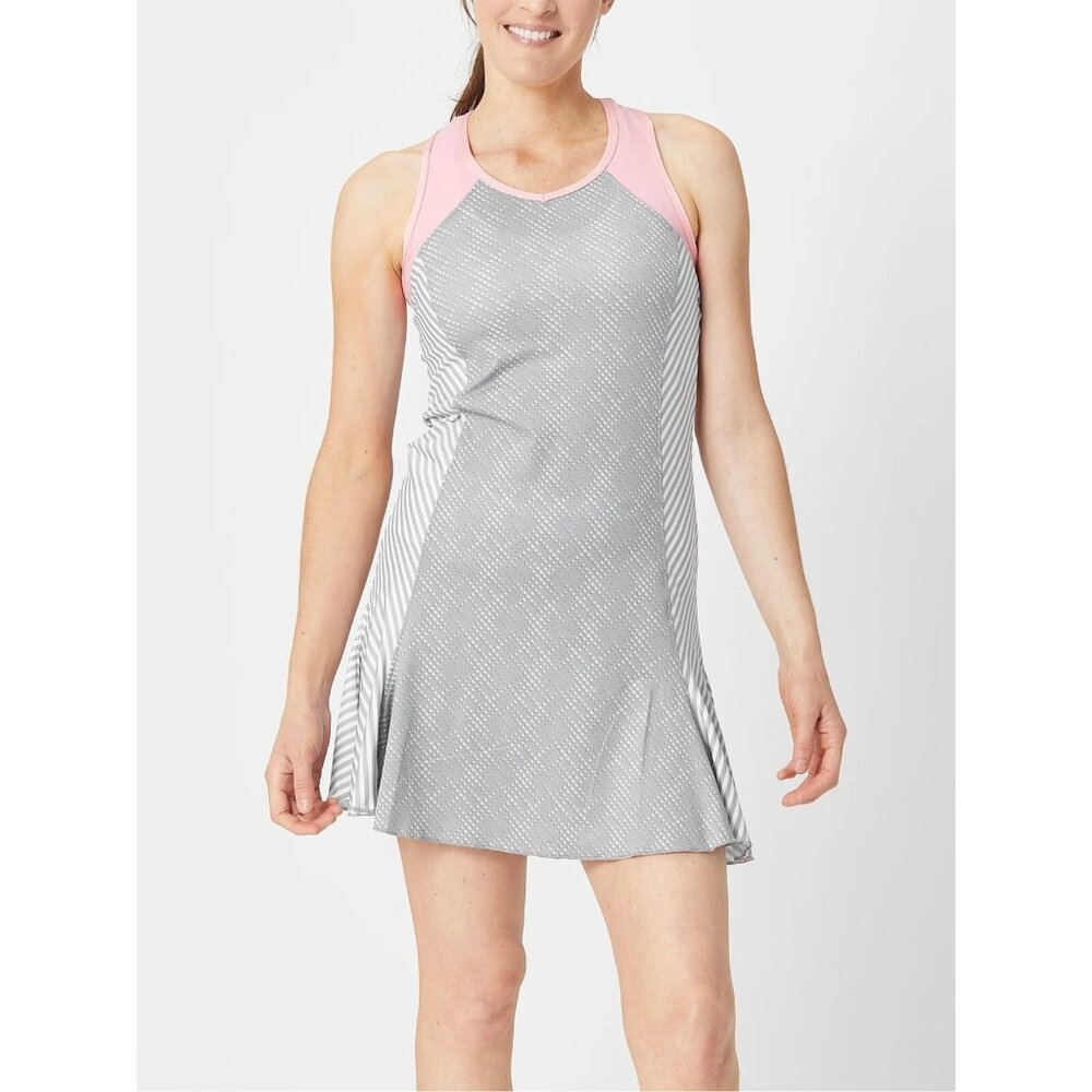 NEW Sofibella Tennis Dress XS Racerback Gray Pink Stretch
